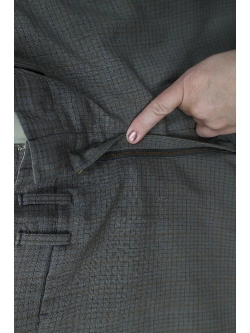 Vintage 50s 60s Streetwear Mens 36R 2 Piece Wool Suit Wedding Green Plaid 30x31